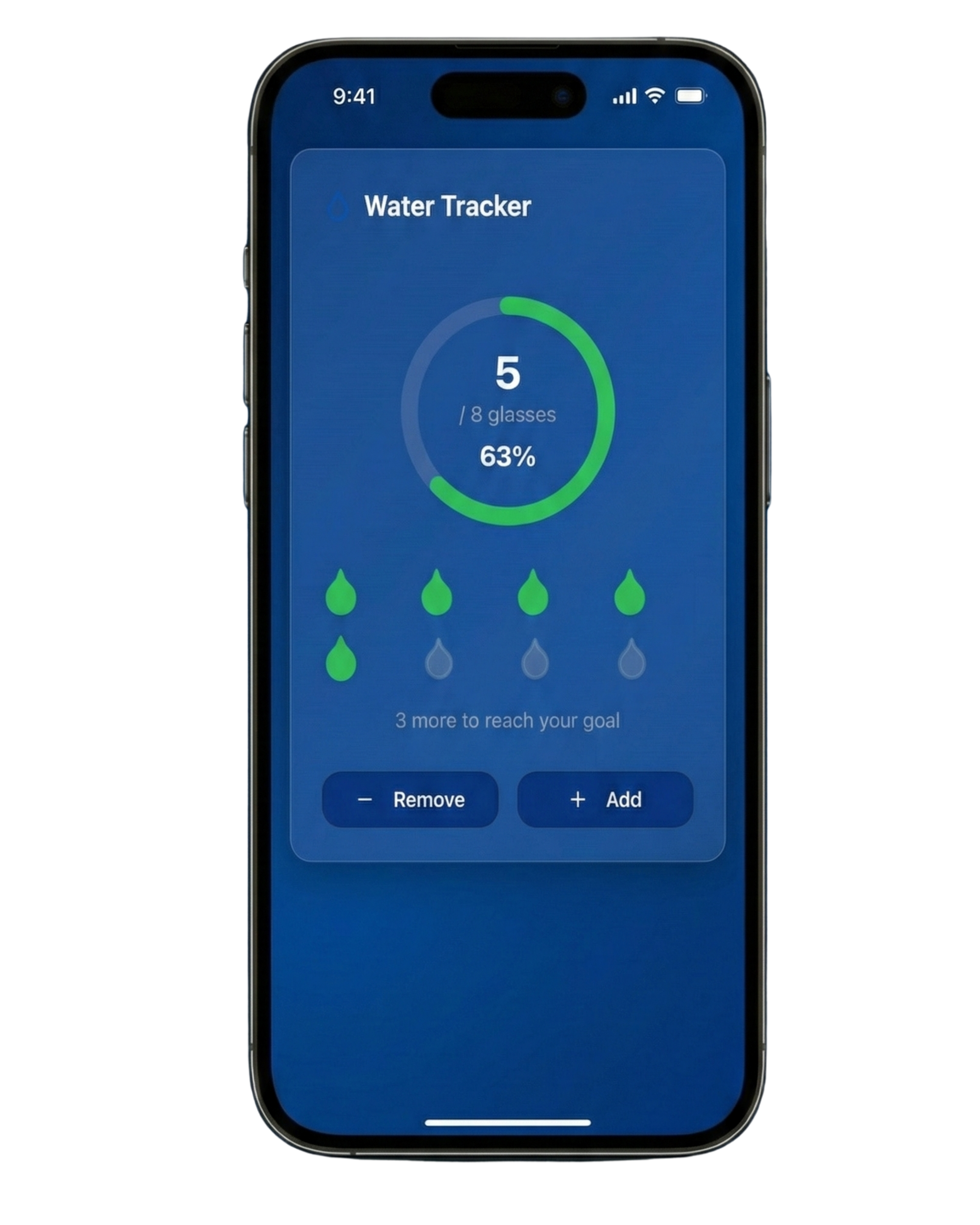 Move In Faith Water Tracking Screen